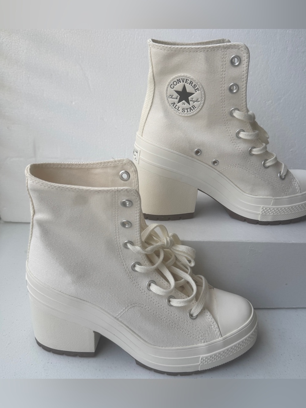 Converse Chuck 70 De Luxe Heel Shoes Egret Sneaker Unisex W 9.5 M 7.5 A05348C - Picture 3 of 16